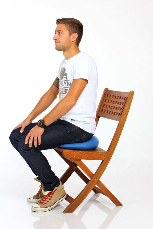 Active sitting for a healthy back