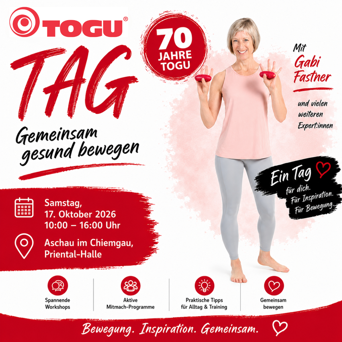 TOGU Gemeinsam gesund bewegen TAG 2026 – Inspiration, Bewegung und starke Impulse für ein aktives Leben
