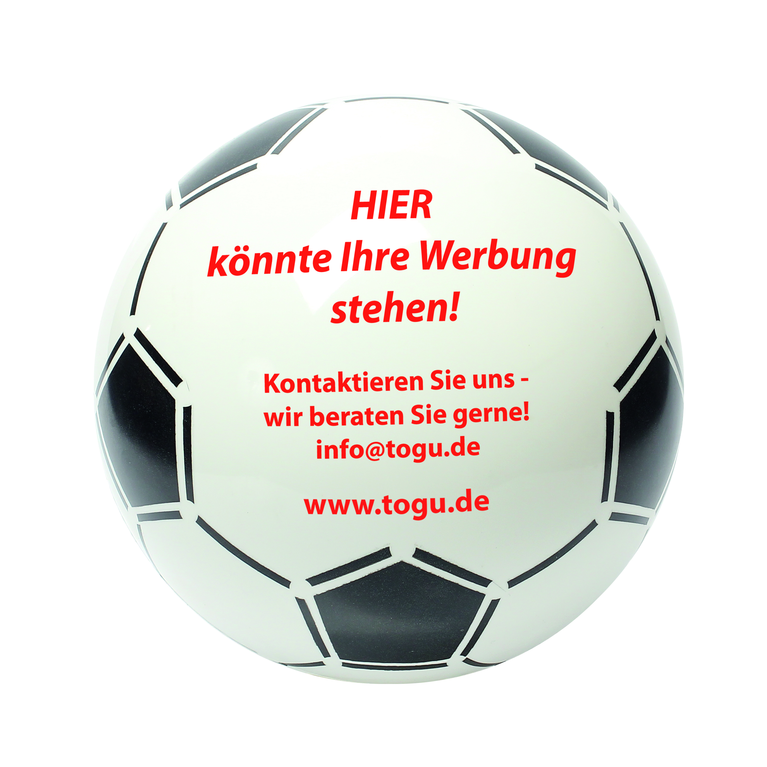 Spielball mit Logo (mit oder ohne Fußballfeld-Druck)