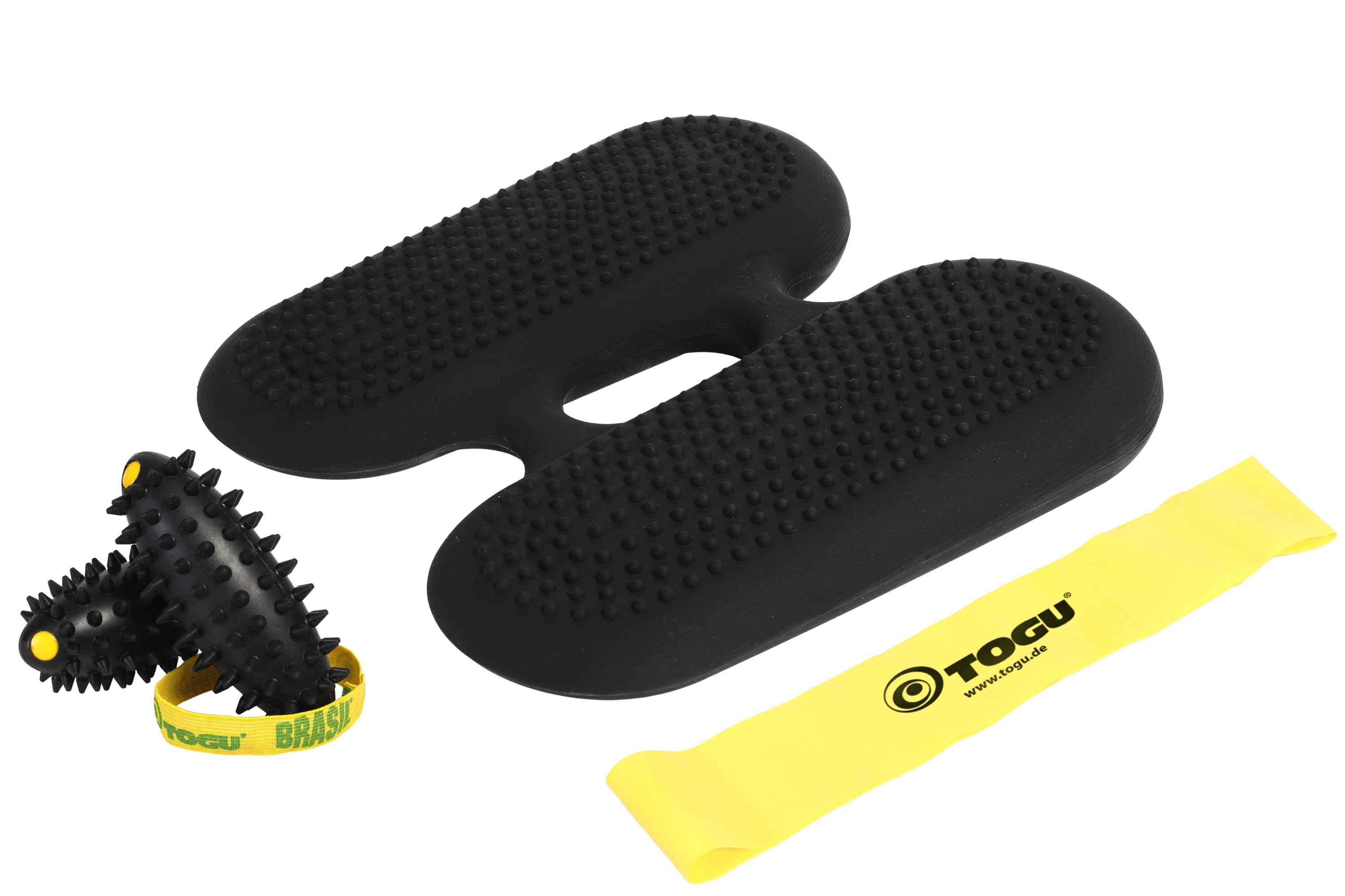 Fitpack® Homefitness Rücken Arm und Beintraining mit Brasil® black, Senso Venentrainger und Theragym® Loop Band